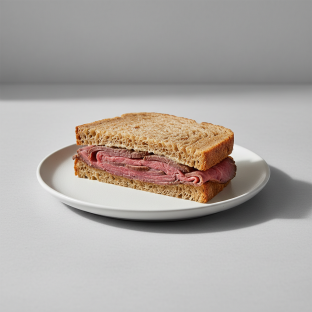Rare Roast Beef Sandwich on Gluten Free Bread