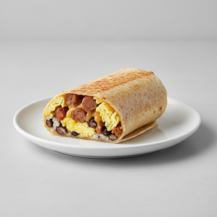 Pork Sausage Breakfast Burrito