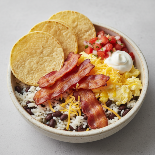 Gluten Free Bacon Mexican Breakfast Bowl