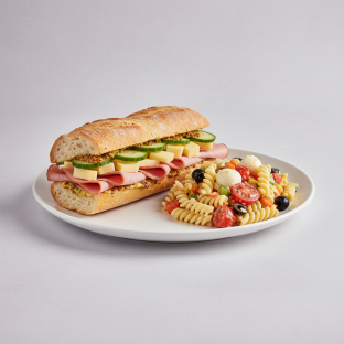 Offner with pasta salad