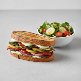 Gluten Free Grilled Veggie Sandwich with Side Salad [SDO]