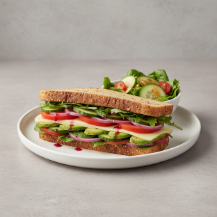 Gluten Free Veggie Sandwich with Side Salad [SDO]