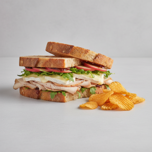 Turkey and Brie Sandwich on Sourdough with Zapp's Potato Chips [SDO]