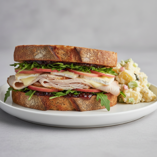 Turkey and Brie Sandwich on Sourdough with Side salad [SDO]