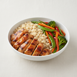 Chicken Teriyaki With Brown Rice and Veggies