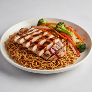 Chicken Teriyaki With Yakisoba Noodles and Veggies