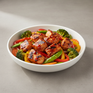 Spicy Chicken Teriyaki Power Bowl (Veggies Only)
