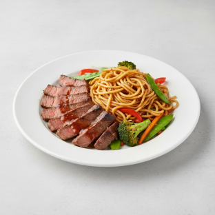 Steak Teriyaki With Yakisoba Noodles and Veggies