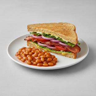 Gluten Free Bacon Sandwich with Baked Beans Gluten Free Bacon Sandwich with Baked Beans