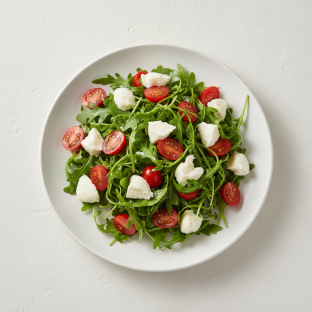 Large Vegan Arugula Salad with Vegan Cheese Large Vegan Arugula Salad with Vegan Cheese