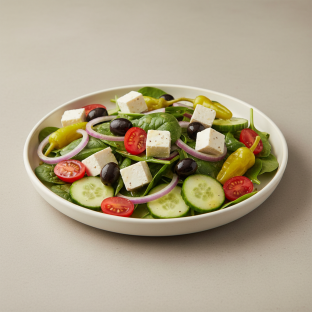 Small Vegan It's Greek to Me Salad with Vegan Cheese Small Vegan It's Greek to Me Salad with Vegan Cheese