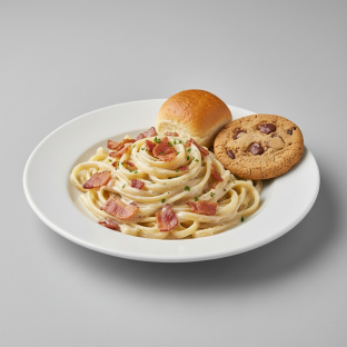 Fettuccine Alfredo with Bacon Fettuccine Alfredo with Bacon