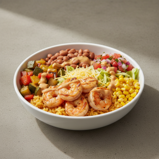 Shrimp and Pinto Bean Lunch Bowl