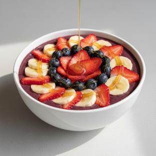 Strawberry and Honey Acai Bowl (No Granola)