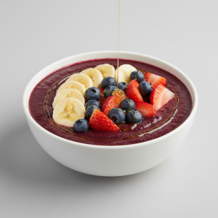 Plain Acai with Honey Bowl (No Granola)