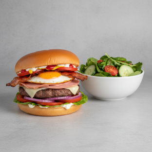 Brazilian Burger with Salad