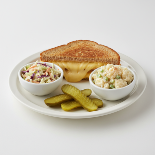 Grilled Cheese with American Cheese on Wheat Bread