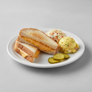 Grilled Cheese with Cheddar Cheese on White Bread