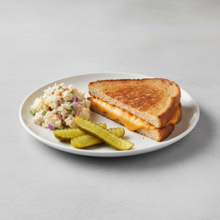 Grilled Cheese with Cheddar Cheese on Sourdough Bread