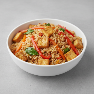 Tofu Basil Fried Rice (No Egg) Tofu Basil Fried Rice (No Egg)