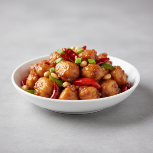 Kung Pao Chicken | Sauteed Eggplant with Spicy Garlic Sauce | Rice Kung Pao Chicken | Sauteed Eggplant with Spicy Garlic Sauce | Rice