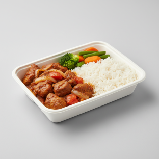 Halal Lamb Jalfrezi Boxed Meal Halal Lamb Jalfrezi Boxed Meal