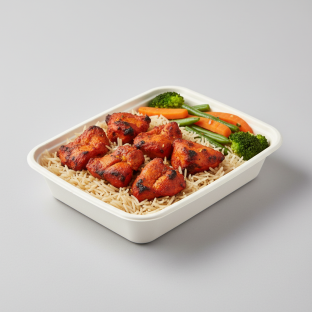 Halal Tandoori Chicken Tikka Boxed Meal Halal Tandoori Chicken Tikka Boxed Meal