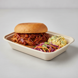 Gluten Free Vegan Korean BBQ Jackfruit Sandwich Boxed Lunch Gluten Free Vegan Korean BBQ Jackfruit Sandwich Boxed Lunch