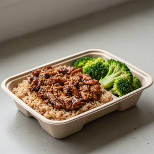 Gluten Free Garlic Chicken Bulgogi Boxed Lunch with Brown Rice Gluten Free Garlic Chicken Bulgogi Boxed Lunch with Brown Rice