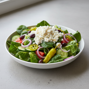 Large Vegan It's Greek to Me Salad with Vegan Cheese