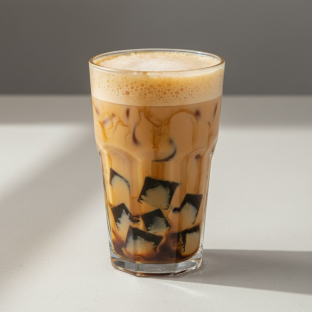 35% Sweetness Milk Tea w/Grass Jelly