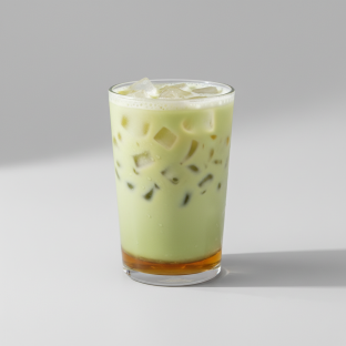 35% Sweetness Green Milk Tea w/Lychee Jelly