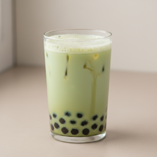 35% Sweetness Boba Green Milk Tea