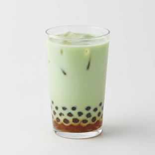 0% Sweetness Boba Green Milk Tea