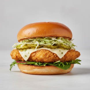 [Flexport] Cajun Chicken Sandwich on Brioche Bun with Mixed Greens