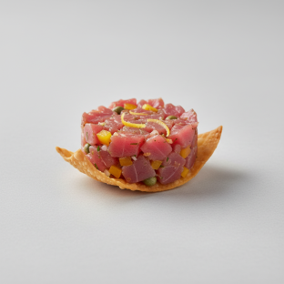 Ahi Tuna Tartar on Wonton