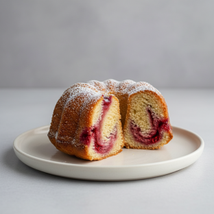 Tart Raspberry Bundt Cake