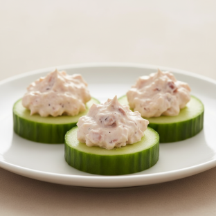 Smoked Trout Dip Cucumbers