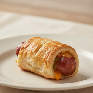 Bison Green Chile & Cheddar Sausage on Puff Pastry