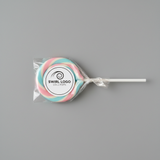 Sticker Logo - Swirl Logo Lollipops (3")