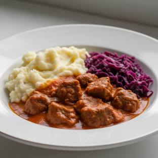 Halal Beef Goulash with Potato Mashers (21oz)