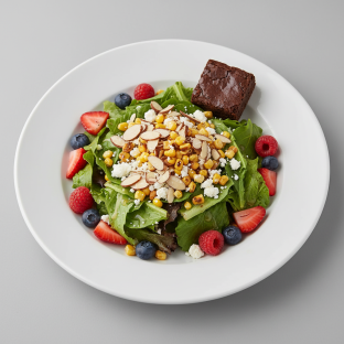 Farmers Salad With Brownie Bite