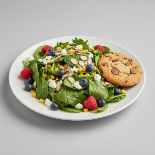 Farmers Salad With Chocolate Chip Cookie