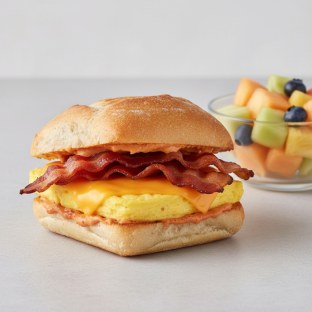Bacon, Egg, and Cheese Breakfast Sandwich