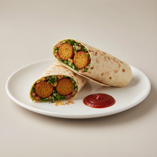 Red Lentil Balls Wrap (Vegan)