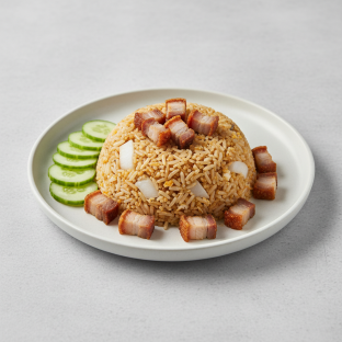 Young Coconut Fried Rice | Crispy Pork Belly