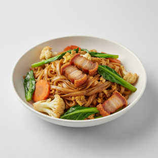 Phad see ew | Crispy Pork Belly