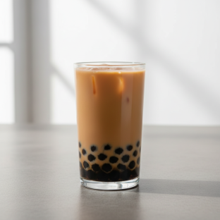 House Boba Milk Tea with Almond Milk (Full Sweetness) House Boba Milk Tea with Almond Milk (Full Sweetness)
