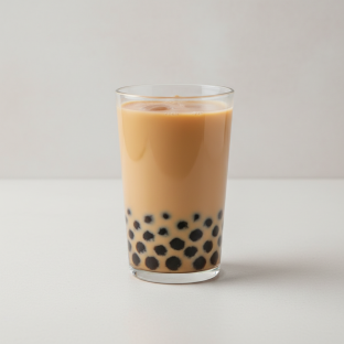 House Boba Milk Tea with Almond Milk (Half Sweetness) House Boba Milk Tea with Almond Milk (Half Sweetness)