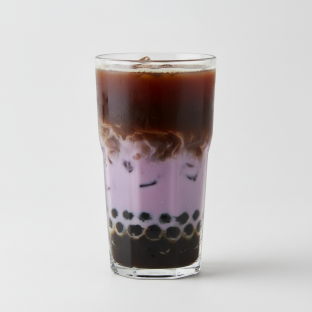 Yam Almond Non-Dairy Milk Tea [50% Sweet]